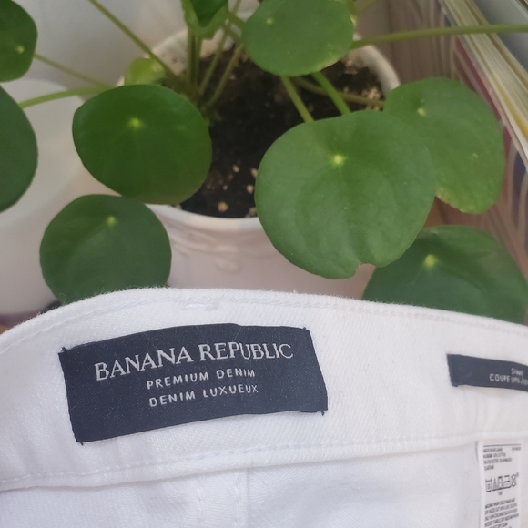 NWT Banana Republic Stay White Denim Mid Rise Skinny Jeans - Picture 8 of 9